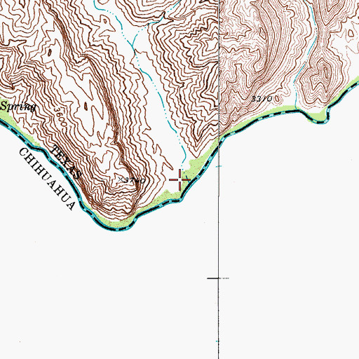 Topographic Map of Goat Canyon, TX