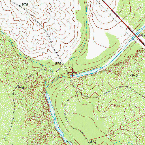 Topographic Map of Goat Creek, TX