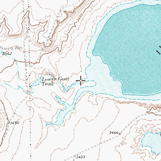 Topographic Map of Goat Draw, TX