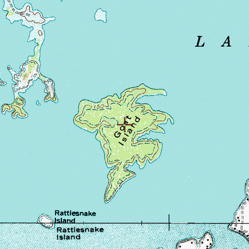 Topographic Map of Goat Island, TX