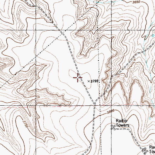 Topographic Map of Goat Mountain, TX
