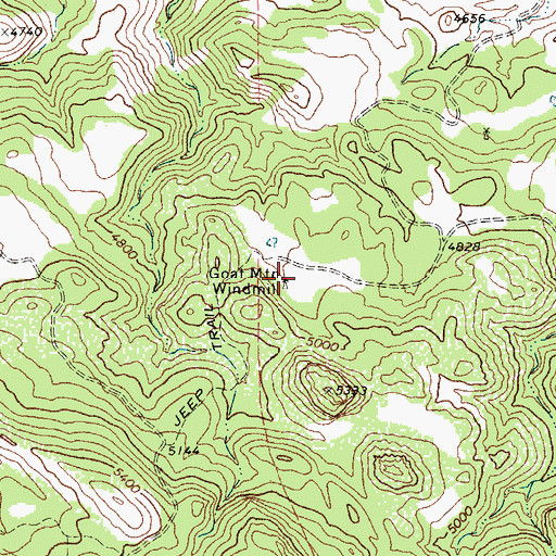 Topographic Map of Goat Mountain Windmill, TX