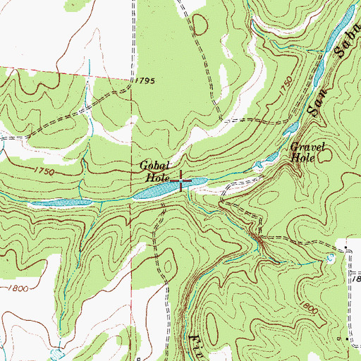 Topographic Map of Gobal Hole, TX