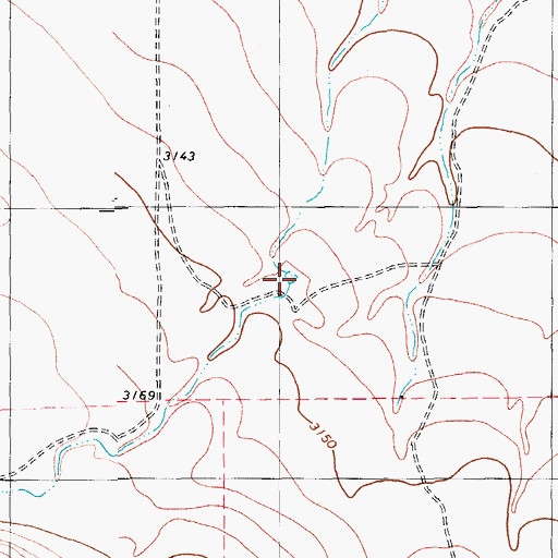 Topographic Map of Gobble Hole, TX