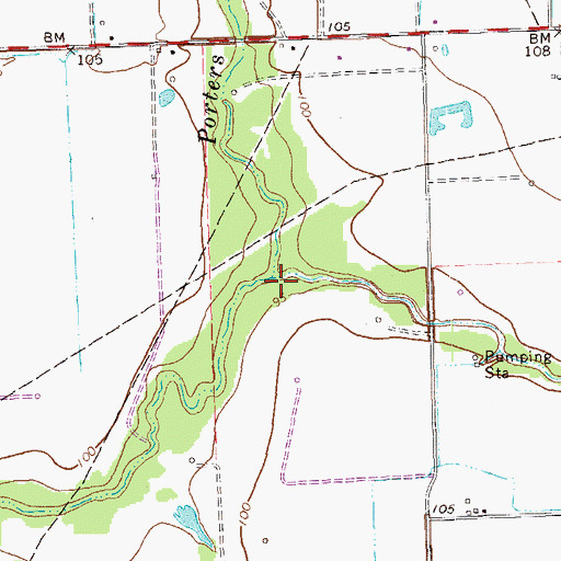 Topographic Map of Gobbler Creek, TX
