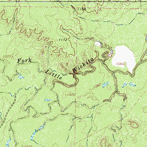 Topographic Map of Godwin Creek, TX