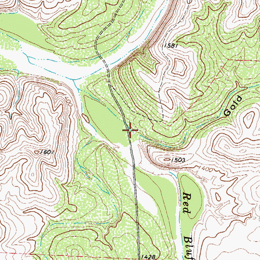 Topographic Map of Gold Mine Canyon, TX