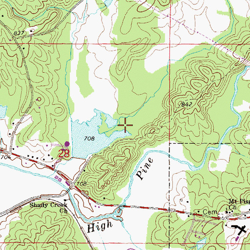 Topographic Map of Roanoke Sewage Disposal Plant, AL