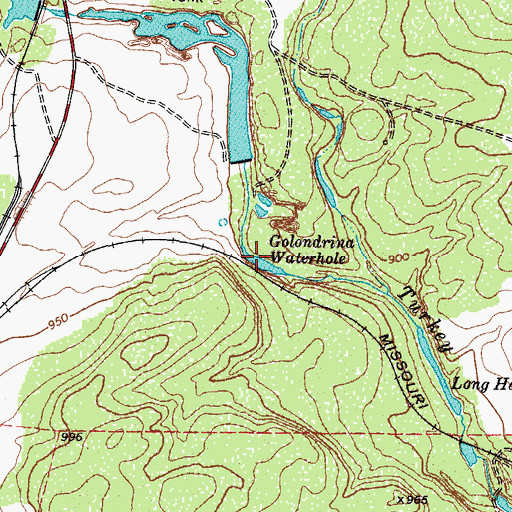 Topographic Map of Golondrina Waterhole, TX