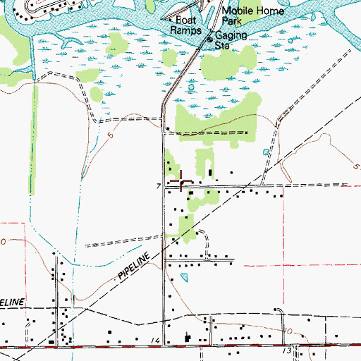 Topographic Map of Good Hope Chapel, TX
