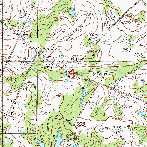 Topographic Map of Good Hope Church, TX