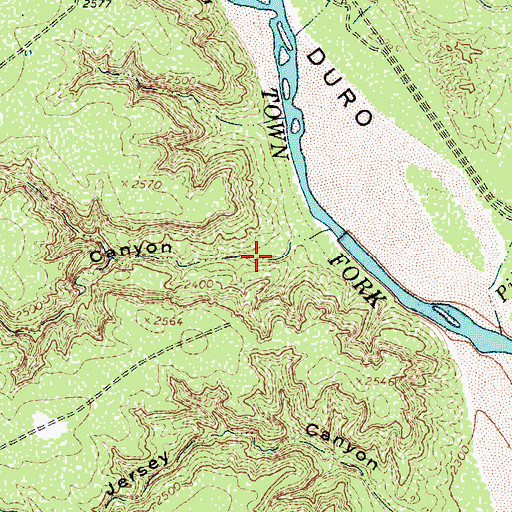 Topographic Map of Goodnight Canyon, TX