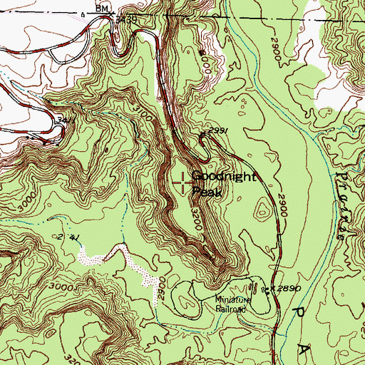 Topographic Map of Goodnight Peak, TX