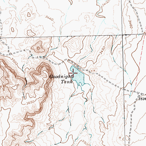 Topographic Map of Goodnight Tank, TX
