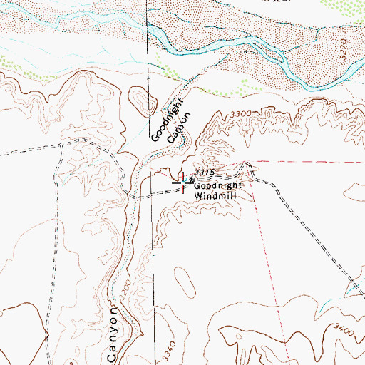 Topographic Map of Goodnight Windmill, TX