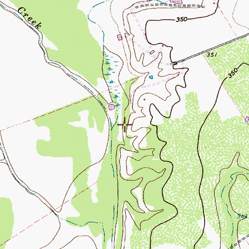 Topographic Map of Goose Branch, TX