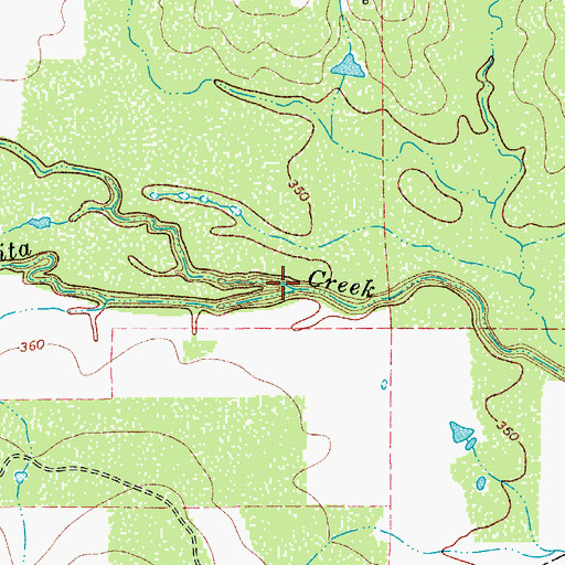 Topographic Map of Goose Creek, TX