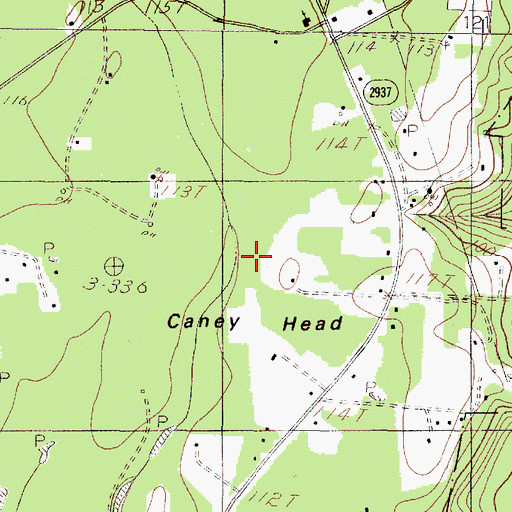 Topographic Map of Gore Oil Field, TX