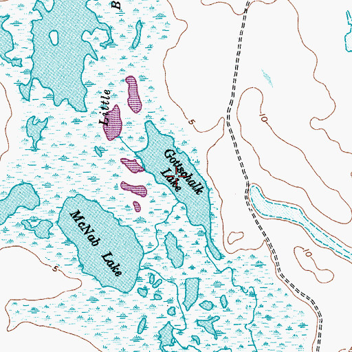 Topographic Map of Gottschalk Lake, TX