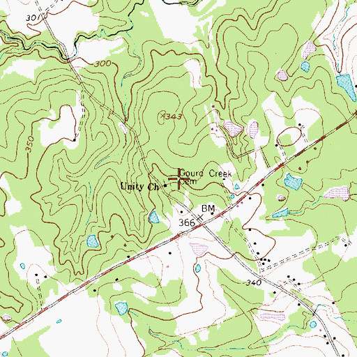Topographic Map of Gourd Creek Cemetery, TX