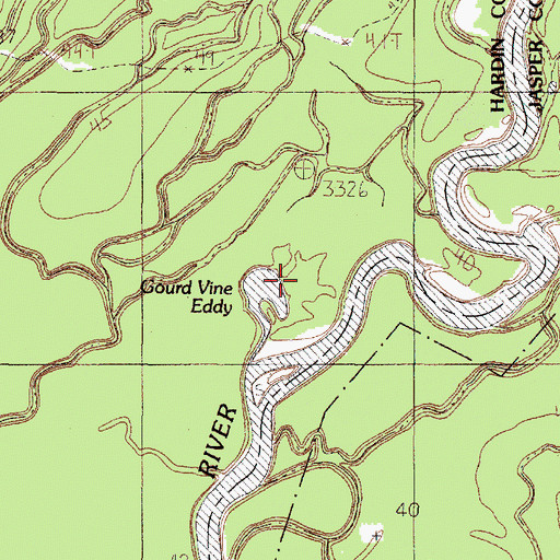 Topographic Map of Gourd Vine Eddy, TX