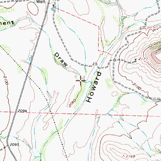 Topographic Map of Government Draw, TX