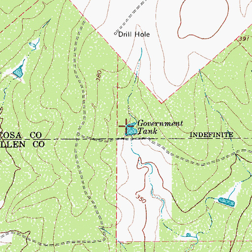 Topographic Map of Government Tank, TX