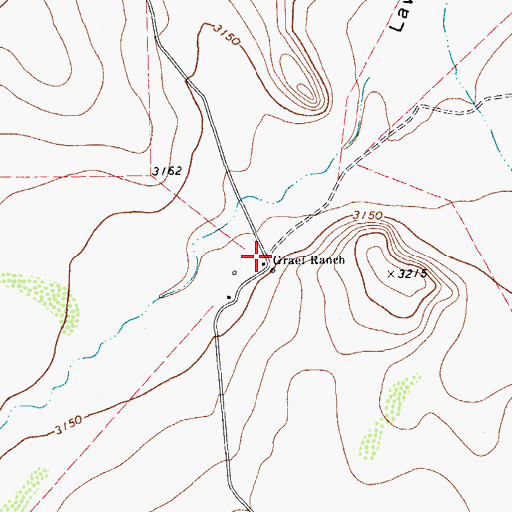 Topographic Map of Graef Ranch, TX