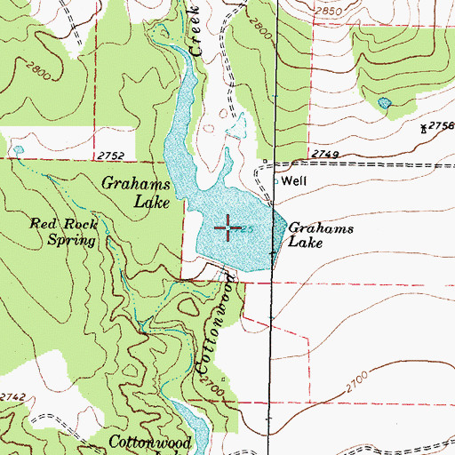 Topographic Map of Grahams Lake, TX