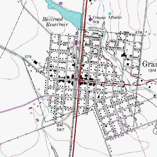 Topographic Map of Granger, TX