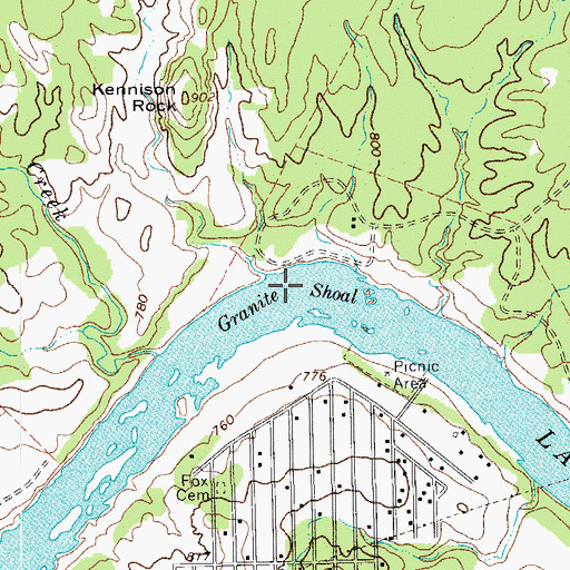 Topographic Map of Granite Shoal, TX