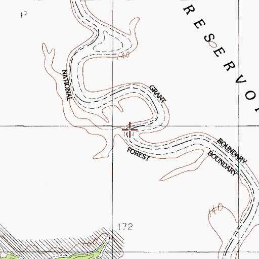 Topographic Map of Grannies Creek, TX