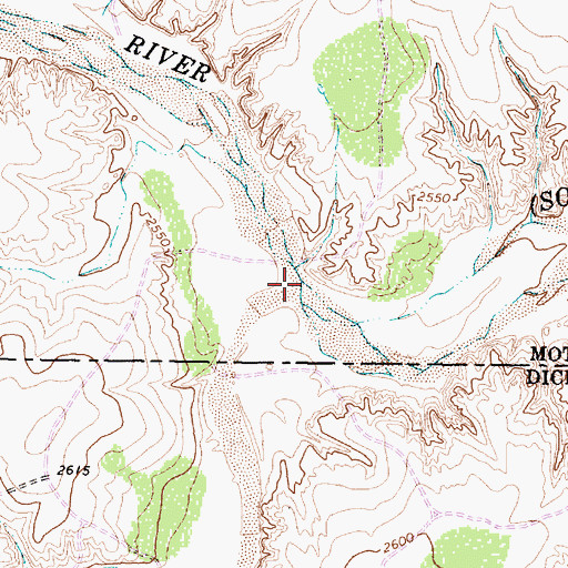 Topographic Map of Grapevine Creek, TX