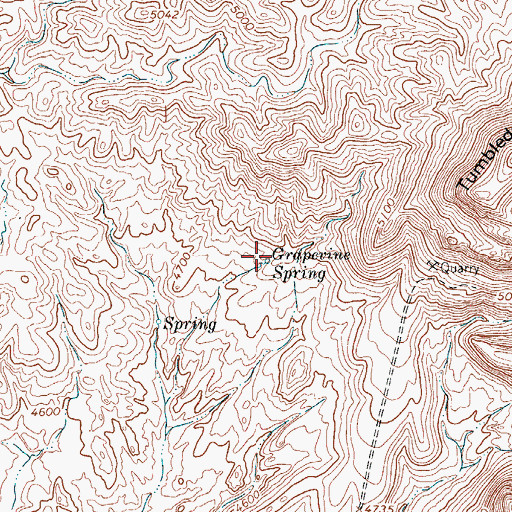 Topographic Map of Grapevine Spring, TX