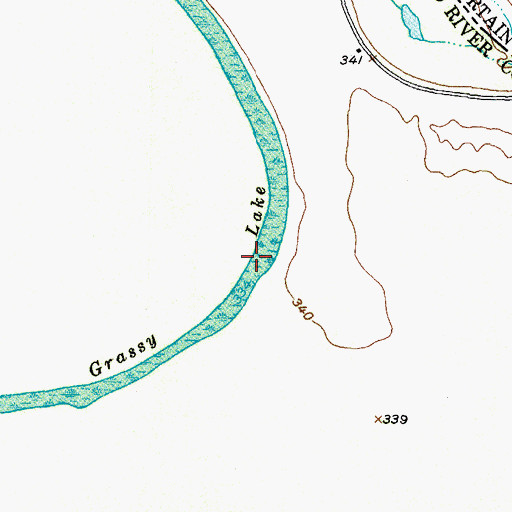 Topographic Map of Grassy Lake, TX