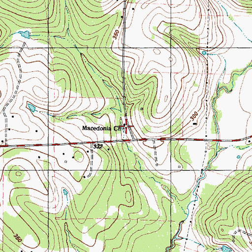 Topographic Map of Gravel Ridge School, TX