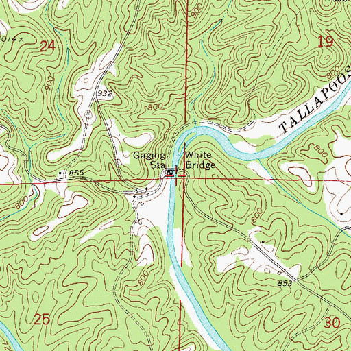 Topographic Map of Young Ford, AL