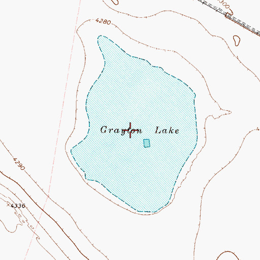 Topographic Map of Grayton Lake, TX