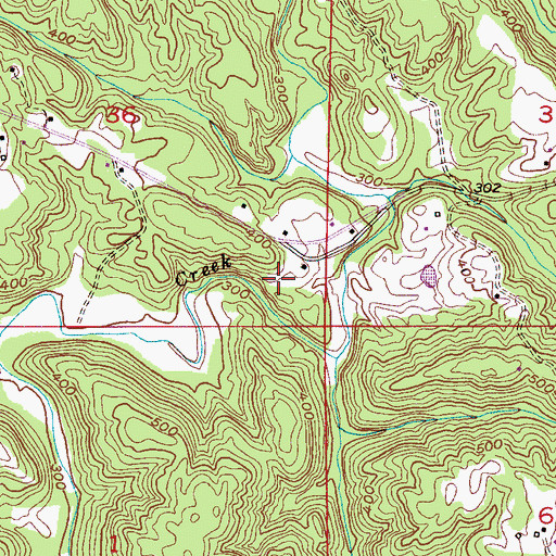 Topographic Map of Brown Coal Bed Mine, AL