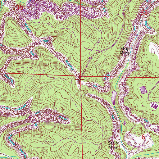 Topographic Map of Mary Lee Number 2 Mine, AL