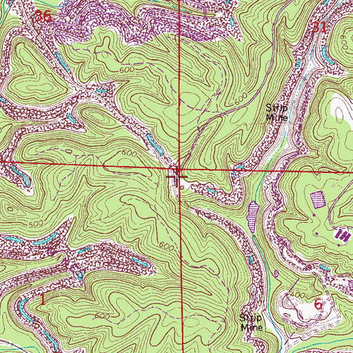 Topographic Map of Mary Lee Number 2 Mine, AL