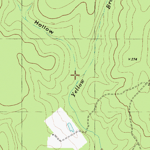 Topographic Map of Greenbriar Hollow, TX