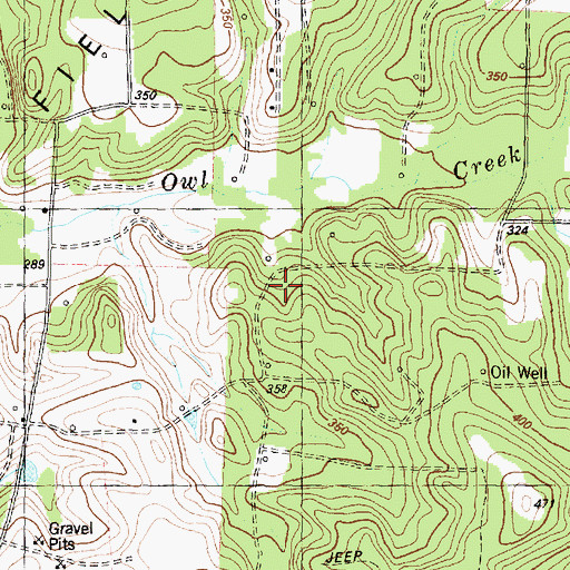 Topographic Map of Greens Chapel School, TX