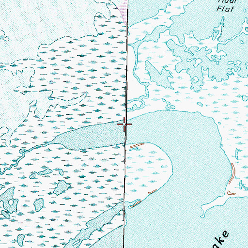 Topographic Map of Greens Lake, TX