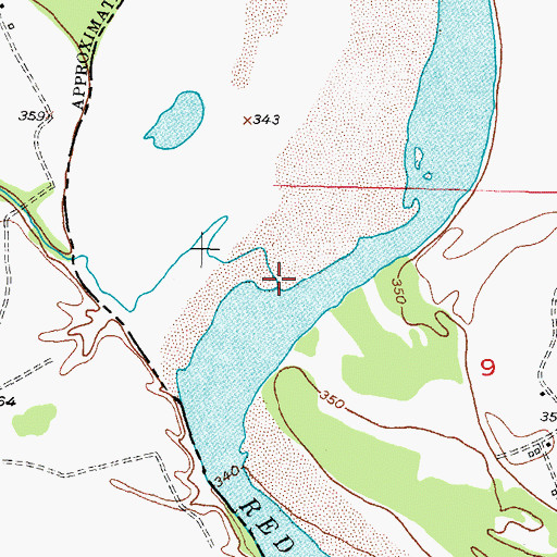 Topographic Map of Greenwood Branch, TX