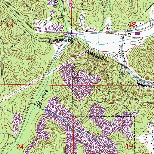 Topographic Map of Morgan Mine, AL