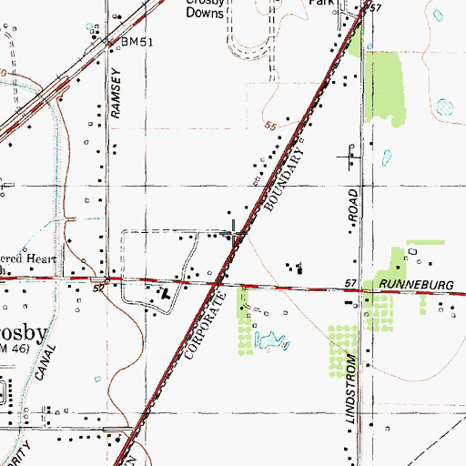 Topographic Map of Greenwood Church, TX