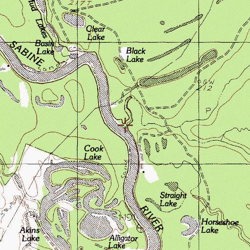 Topographic Map of Greer Slough, TX