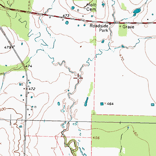 Topographic Map of Griffis Creek, TX