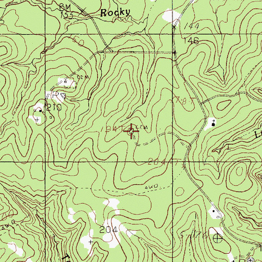 Topographic Map of Grimes Cemetery, TX